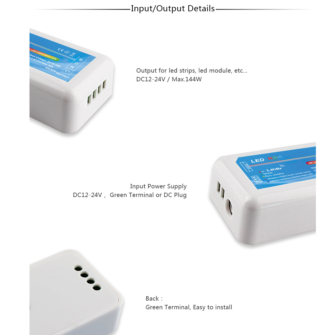 FEL-DM2 C RGB controller dimmer with 2.4G remoter RGB controller dimmer with 2.4G remoter
