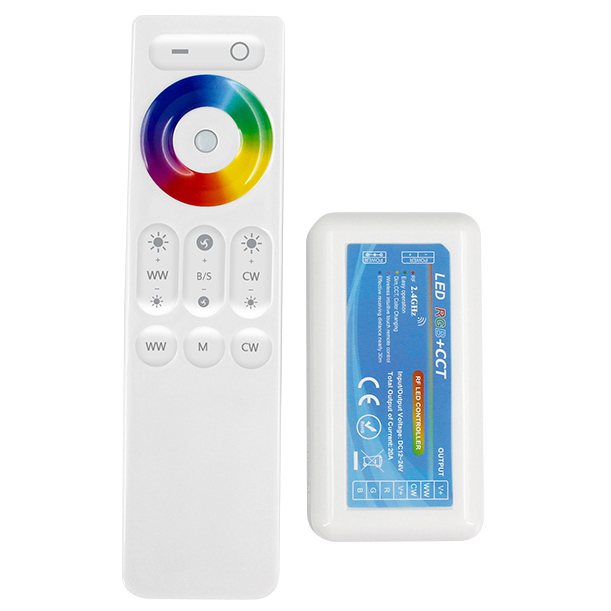 RGB CCT Controller Dimmer 12-24V LED with 2.4G Remoter 5 Channels FEL-DM2 E RGB CCT Controller Dimmer 12-24V LED with 2.4G Remoter 5 Channels FEL-DM2 E