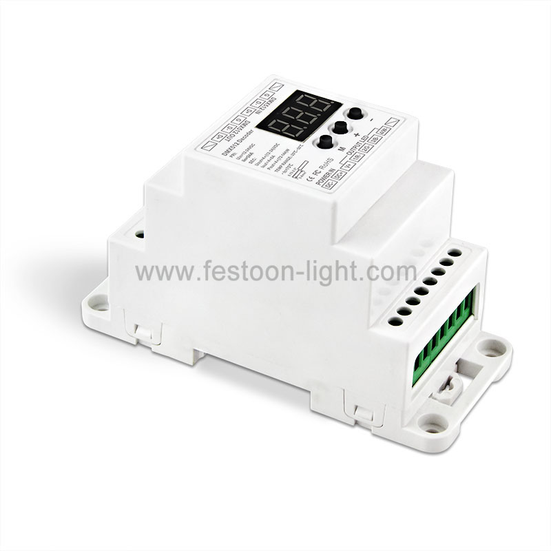 FEL-CD263 4 Channel Decoder DMX 512 RGBW DIN Rail 4 Channel Decoder DMX 512 RGBW DIN Rail