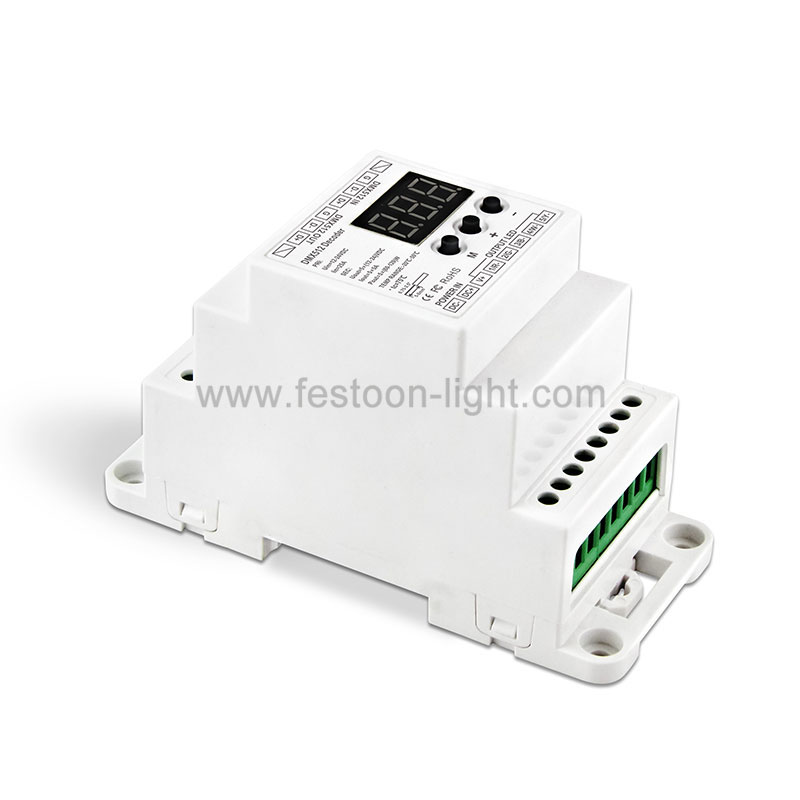 FEL-CD264 5 Channel DMX Decoder 512 RGBWW DIN Rail 5 Channel DMX Decoder 512 RGBWW DIN Rail